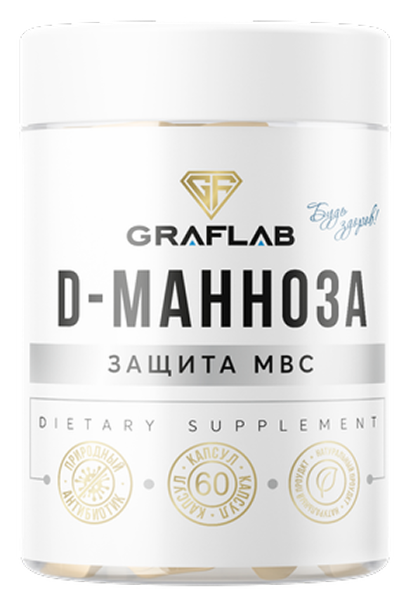 D-Манноза, 500 мг, 60 капсул